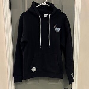 Black GOAT Hoodie with Embroidered Design
